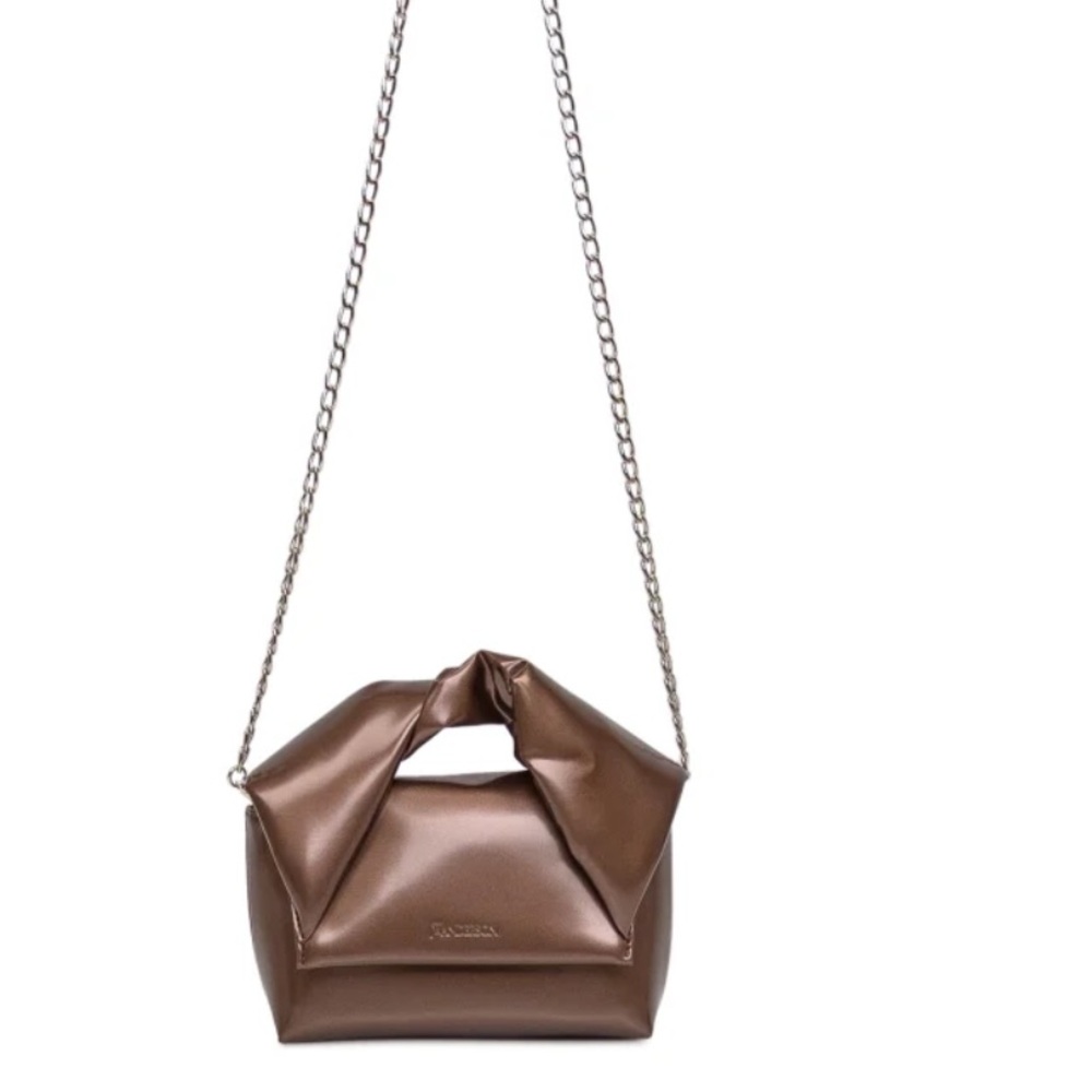 JW Anderson Small Twister Satin Top Handle Bag